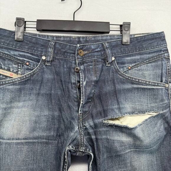 Diesel jeans men's 32x34 Fit 34x33 Blue Belther Regular Slim Tapered Vintage y2k - Picture 9 of 14